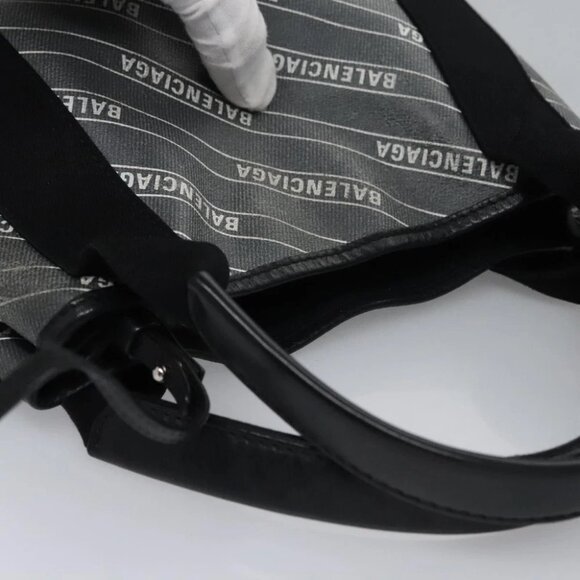 BALENCIAGA Hand Bag PVC Leather 2way Gray 390346 Auth BA449 - Picture 4 of 15